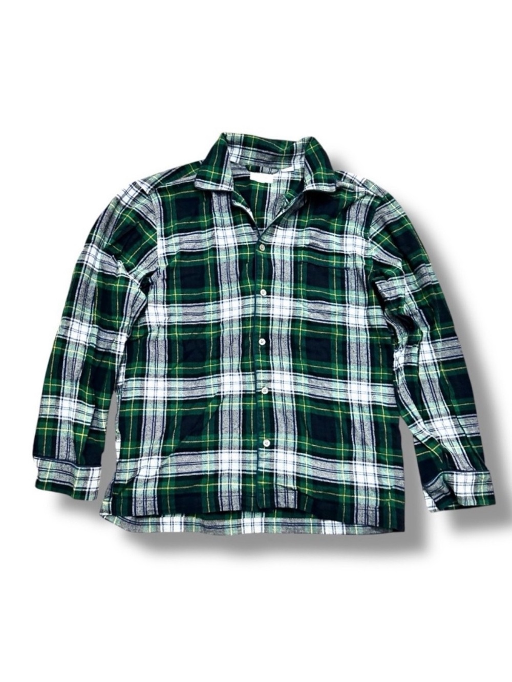 J.Crew Blue Green Plaid Flannel Button Up Shirt Women’s Size Medium Winter Fall